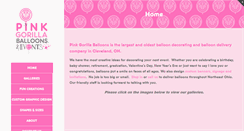 Desktop Screenshot of pinkgorillaballoons.com